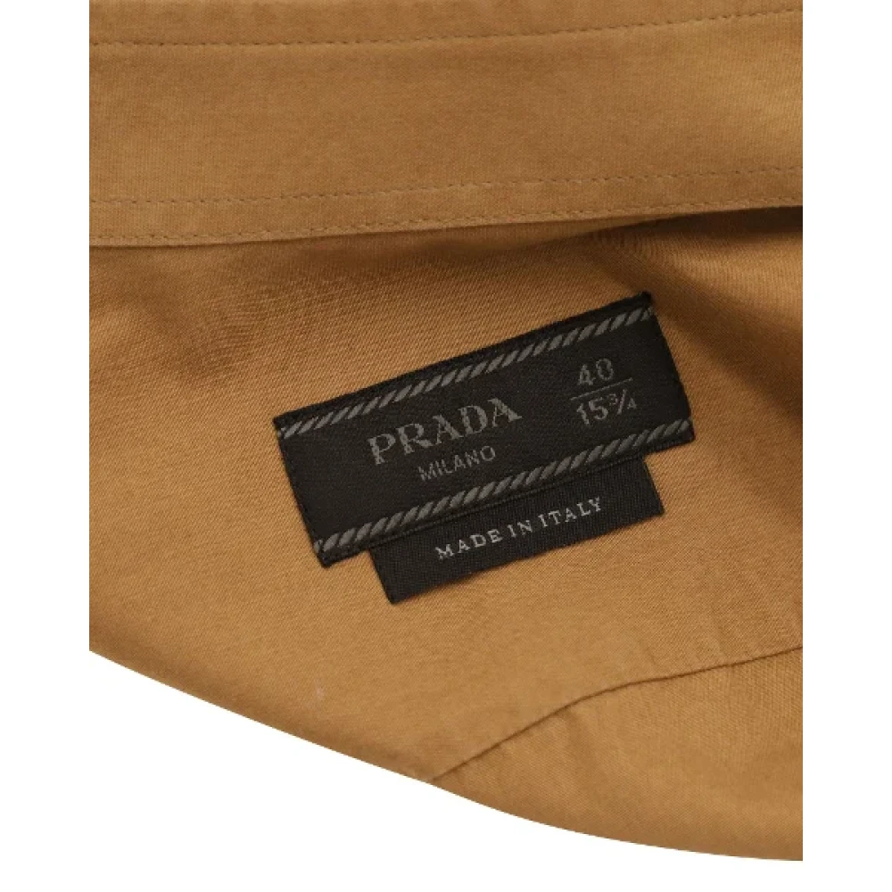 Prada Vintage Pre-owned Cotton tops Brown Heren