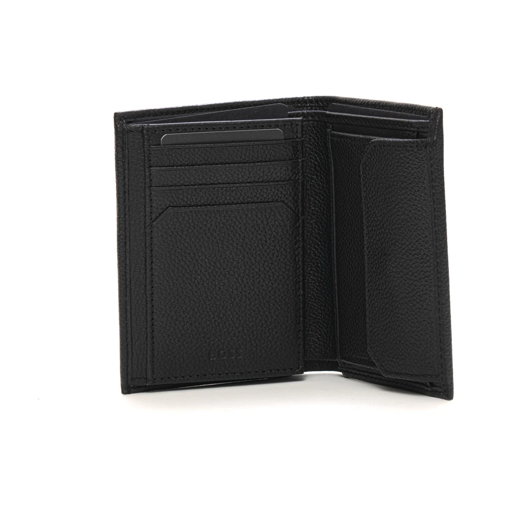 Boss Verticale Portemonnee met Kaarthouder Compartments Black Heren
