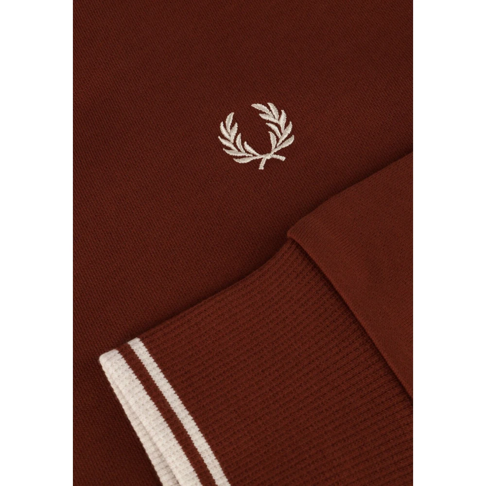 Fred Perry Heren Crew Neck Sweatshirt Roest Brown Heren