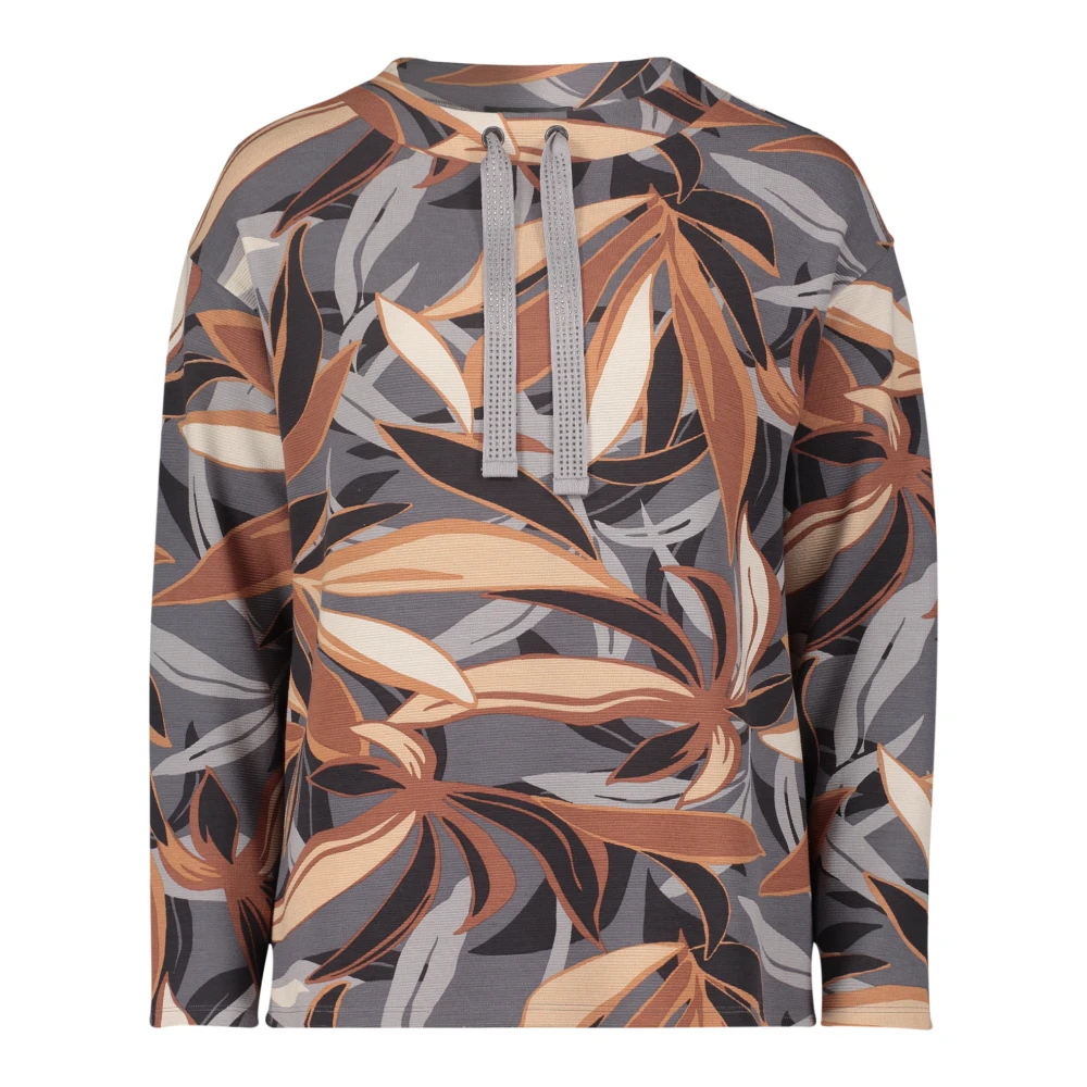 Betty Barclay Sweatshirt met hoge kraag en glinsterende details Multicolor Dames