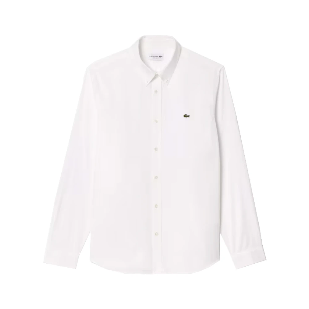 Lacoste Men's White Casual Shirts,, Buttoned Collar Shirt 4XL