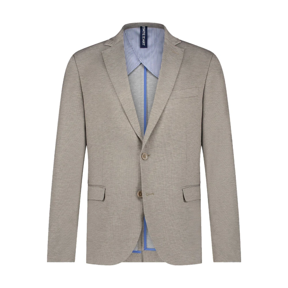 State of Art Effen Half Li Blazer Beige Heren