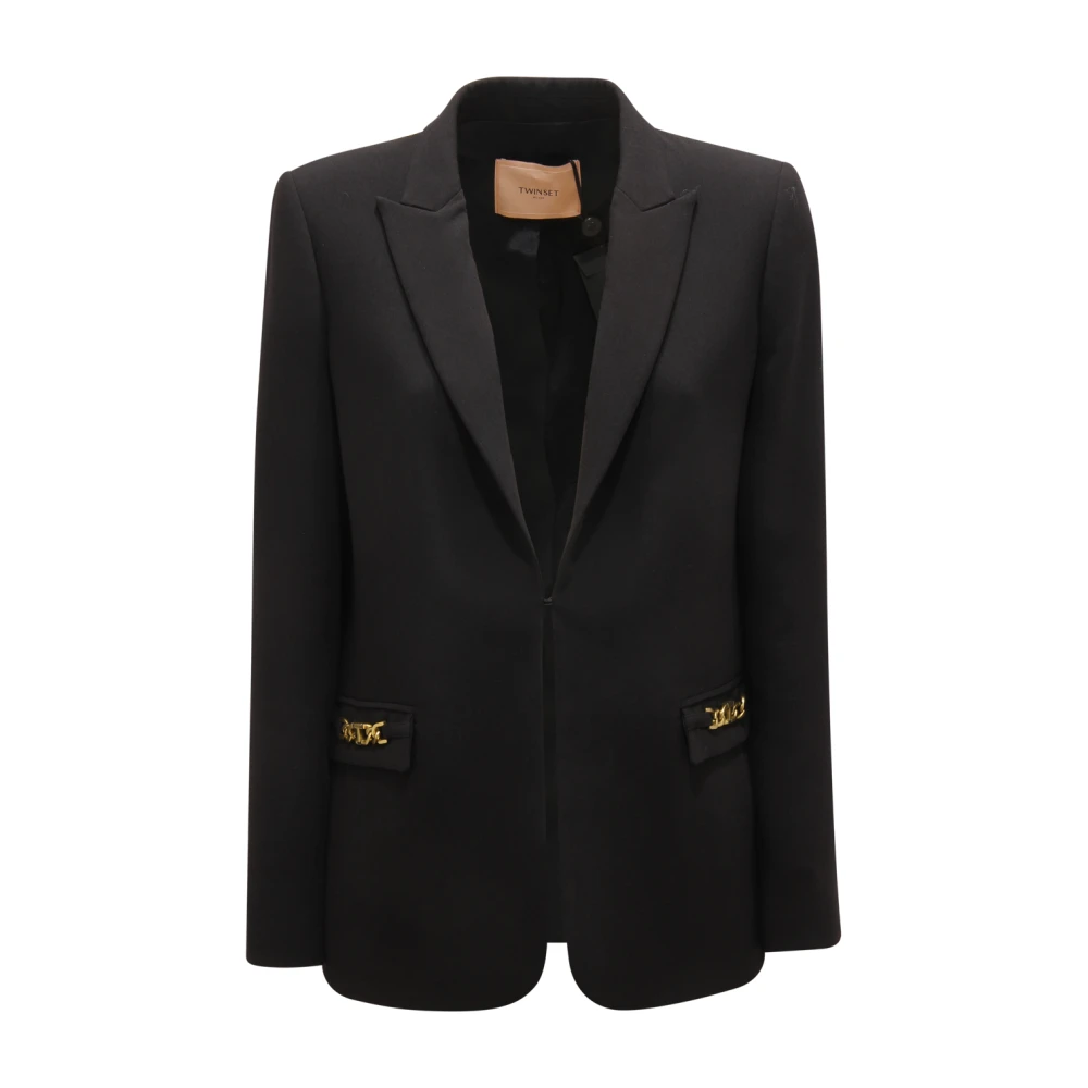 Twinset Mujer Negro Chaquetas, Talla: S