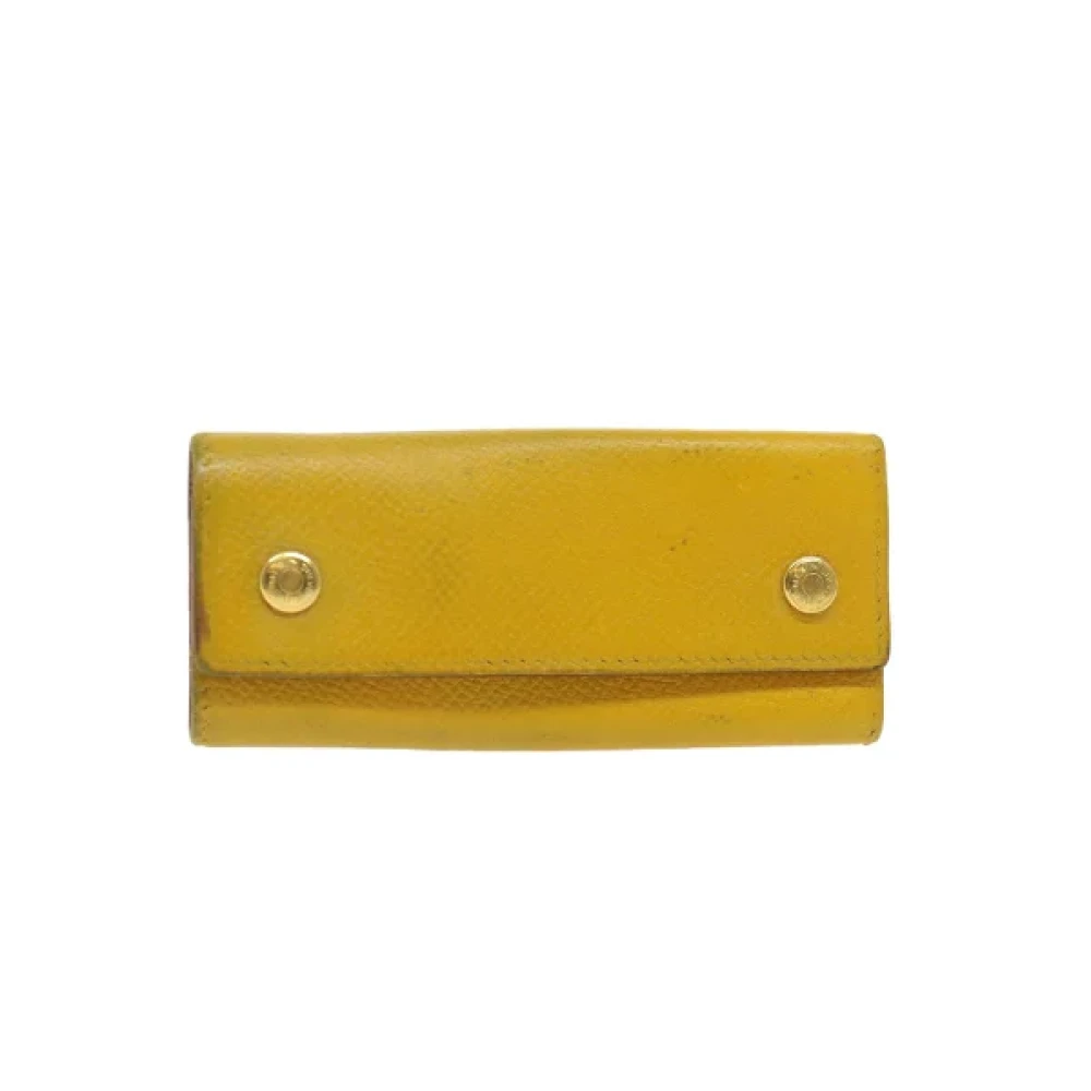Hermès Vintage Pre-owned Leather key-holders Yellow Dames