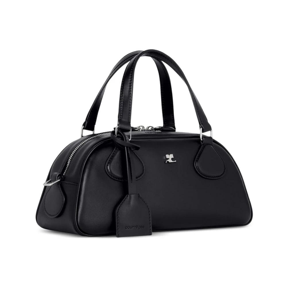 Courrèges Zwarte Tweewegrits Handtas Black Dames