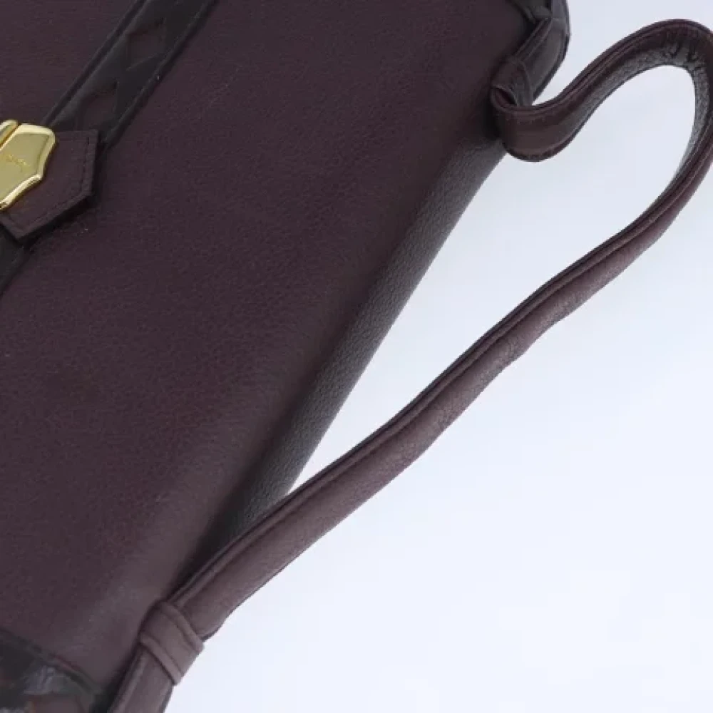 Saint Laurent Vintage Pre-owned Leather shoulder-bags Purple Dames