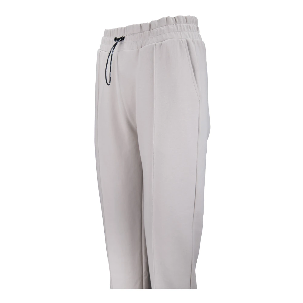 Woolrich Elastische dames sweatpants met zijzakken Gray Dames