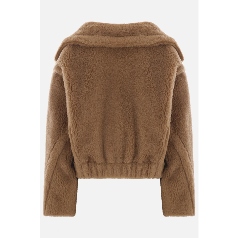 Max Mara Cropped Teddy Bear Icon Gardone Coat Brown Dames