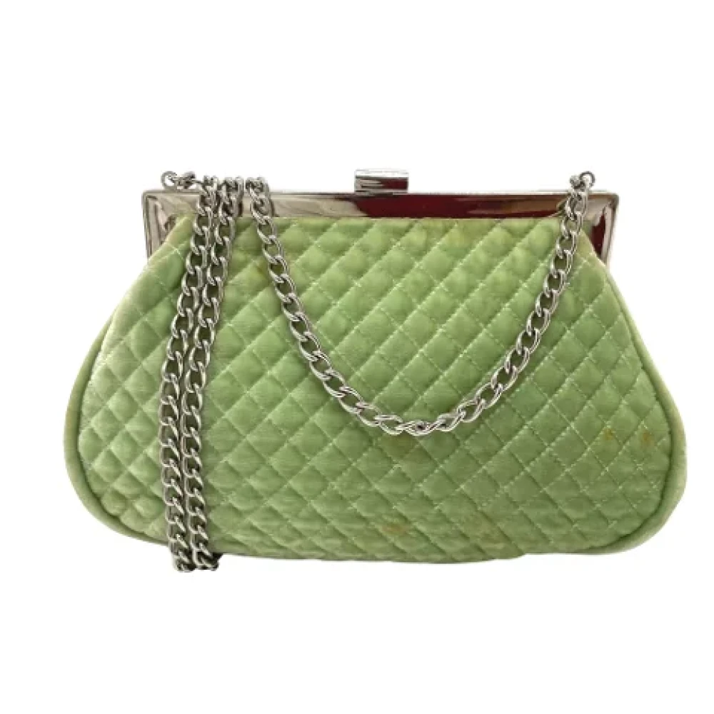 Chanel Vintage Pre-owned Velvet chanel-bags Green Dames