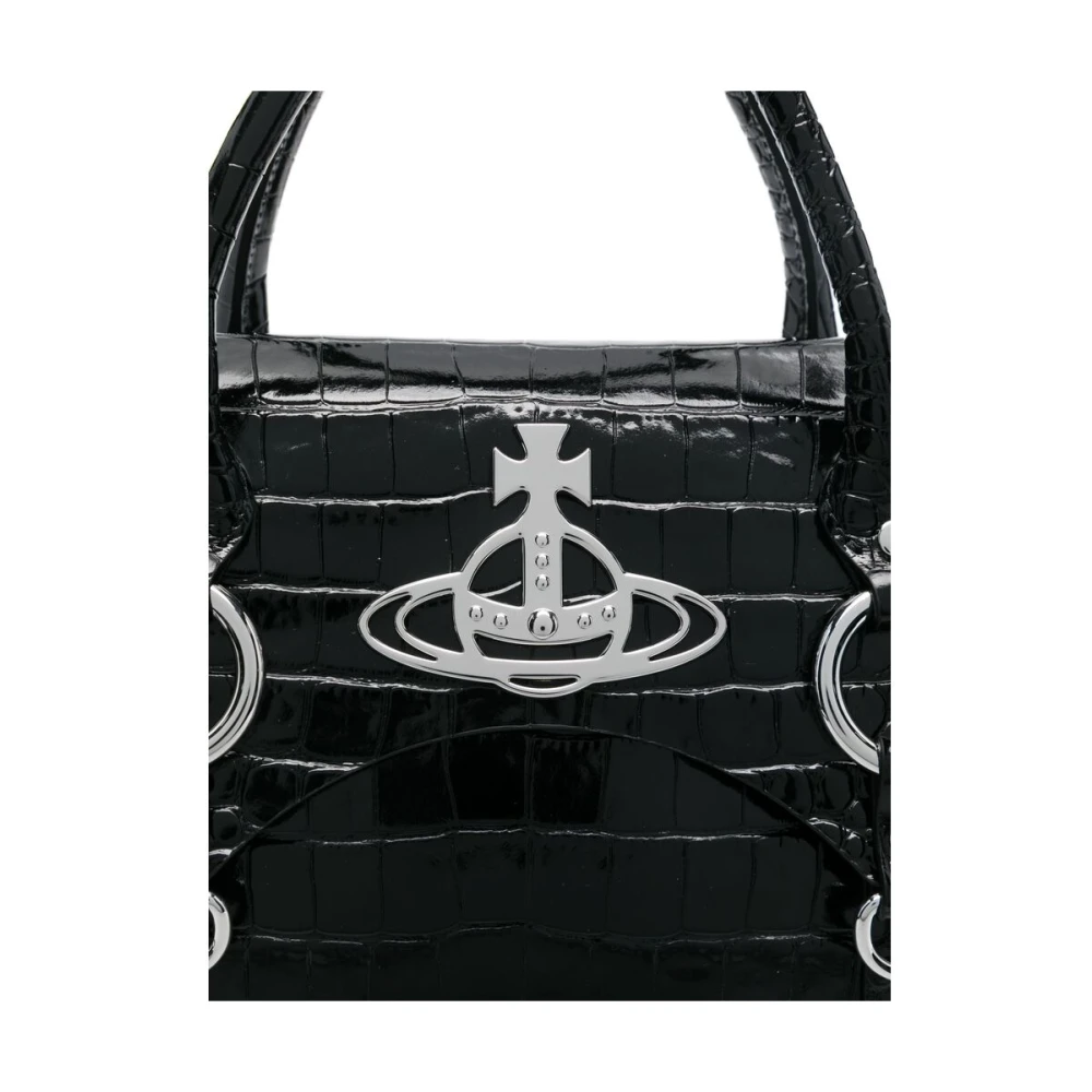 Vivienne Westwood Zwarte Foldover Top Handtas Black Dames