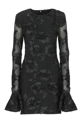 black-floral-embossed-dress-with-long-sleeves