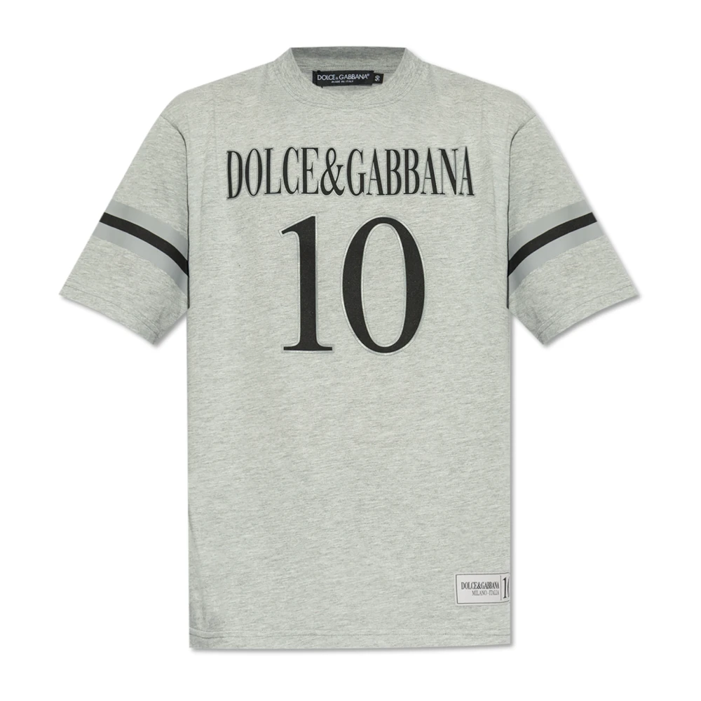Dolce & Gabbana Grijze T-shirts en Polos Gray Heren
