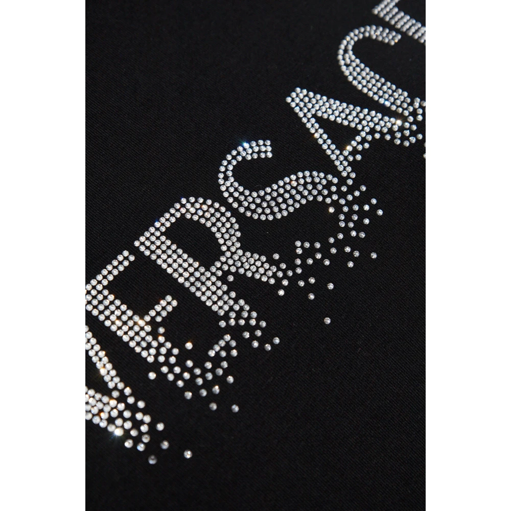 Versace T-shirt met glinsterende pailletten Black Dames