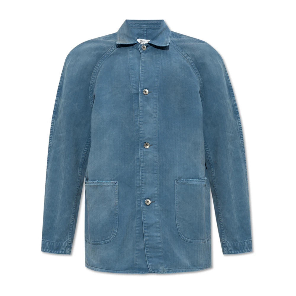 Maison Margiela Jacka med krage Blue, Herr