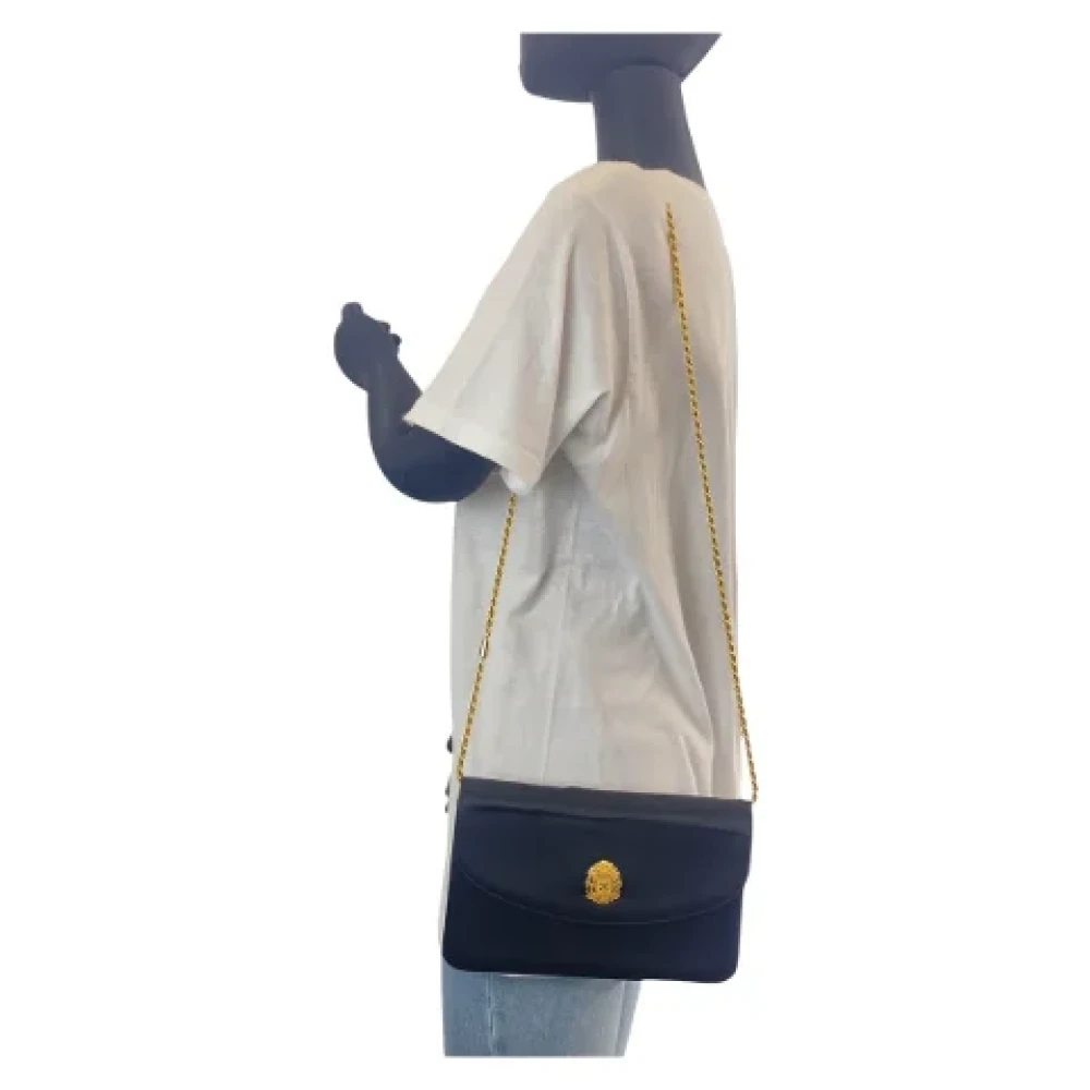 Celine Vintage Pre-owned Canvas crossbody-bags Black Dames
