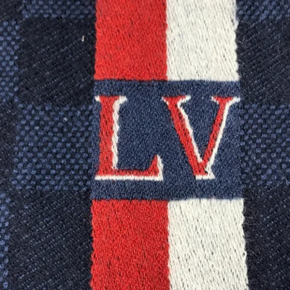 Louis Vuitton Vintage Pre-owned Wool scarves Blue Heren