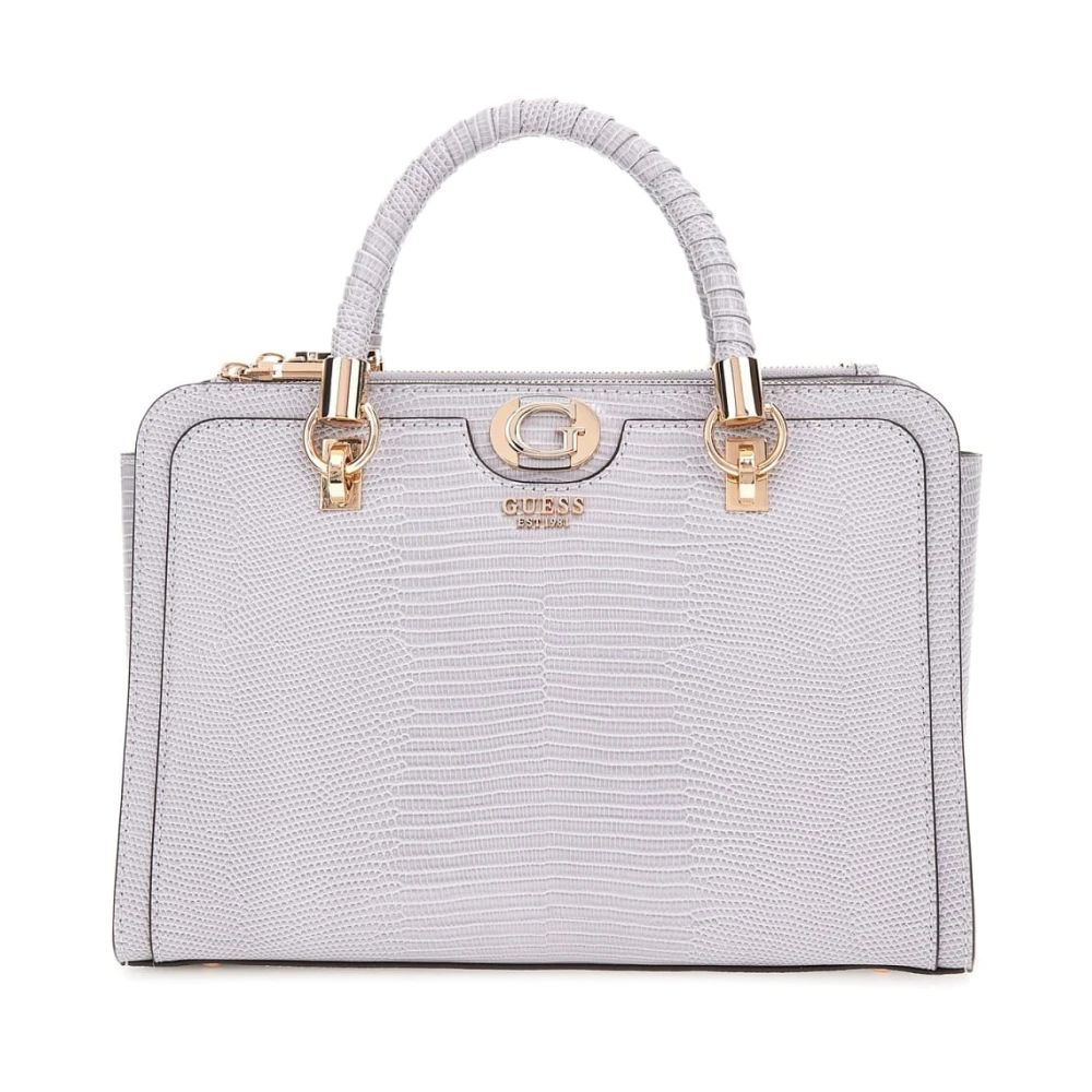 Guess Orlina Society Satchel Tas Lavendel Grijs Gray Dames
