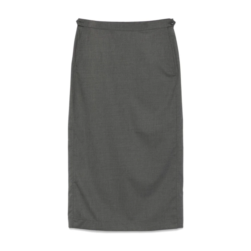 Remain Birger Christensen Phantom Suiting Midi Rok Gray Dames