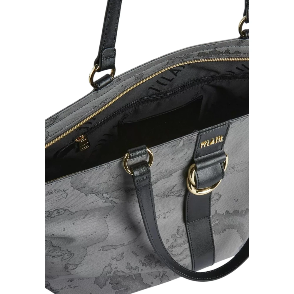 Alviero Martini 1a Classe Geo Dark Shopper Tas in Grijs Gray Dames