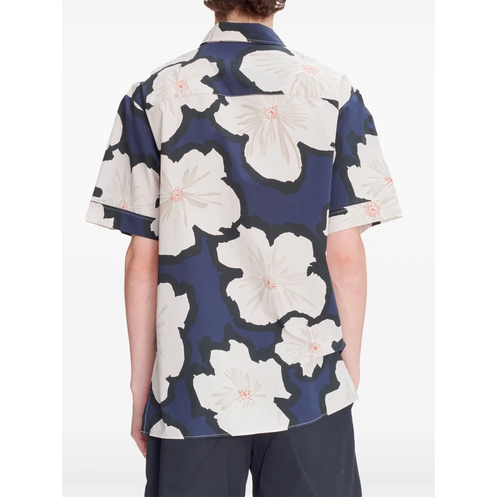 A.p.c. Blauw Overhemd met Bloemenprint 100% Katoen Multicolor Heren