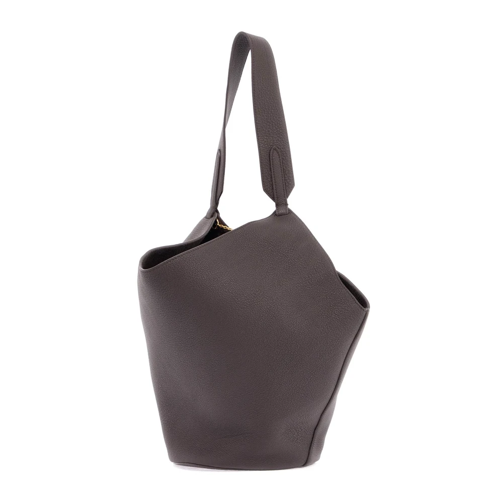 Khaite Lotus Tote Bag in Gehamerd Leer Brown Dames