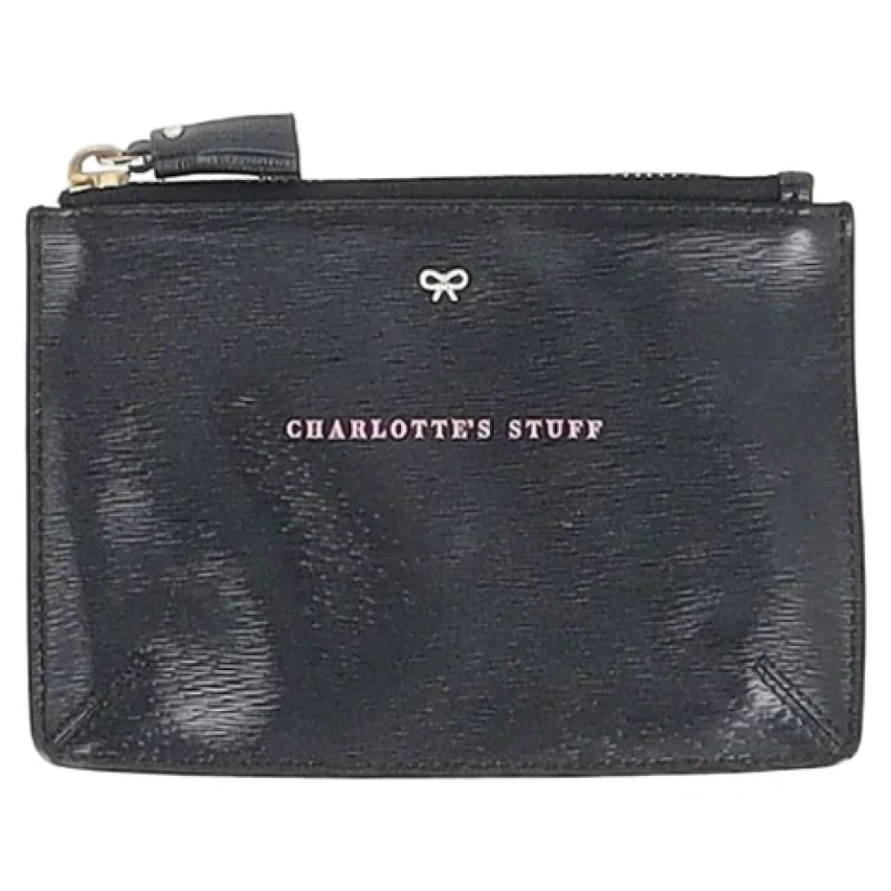 Anya Hindmarch Pre-owned Leather wallets Black Dames