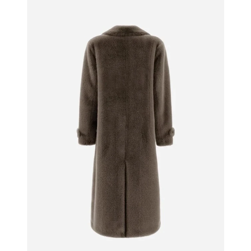 Herno Grijze Bontjas met Mink Effect Gray Dames