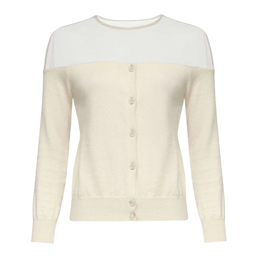Mm6 Maison Margiela Women's Beige Knit Cardigan - Cardigans - Xs - Knitwear