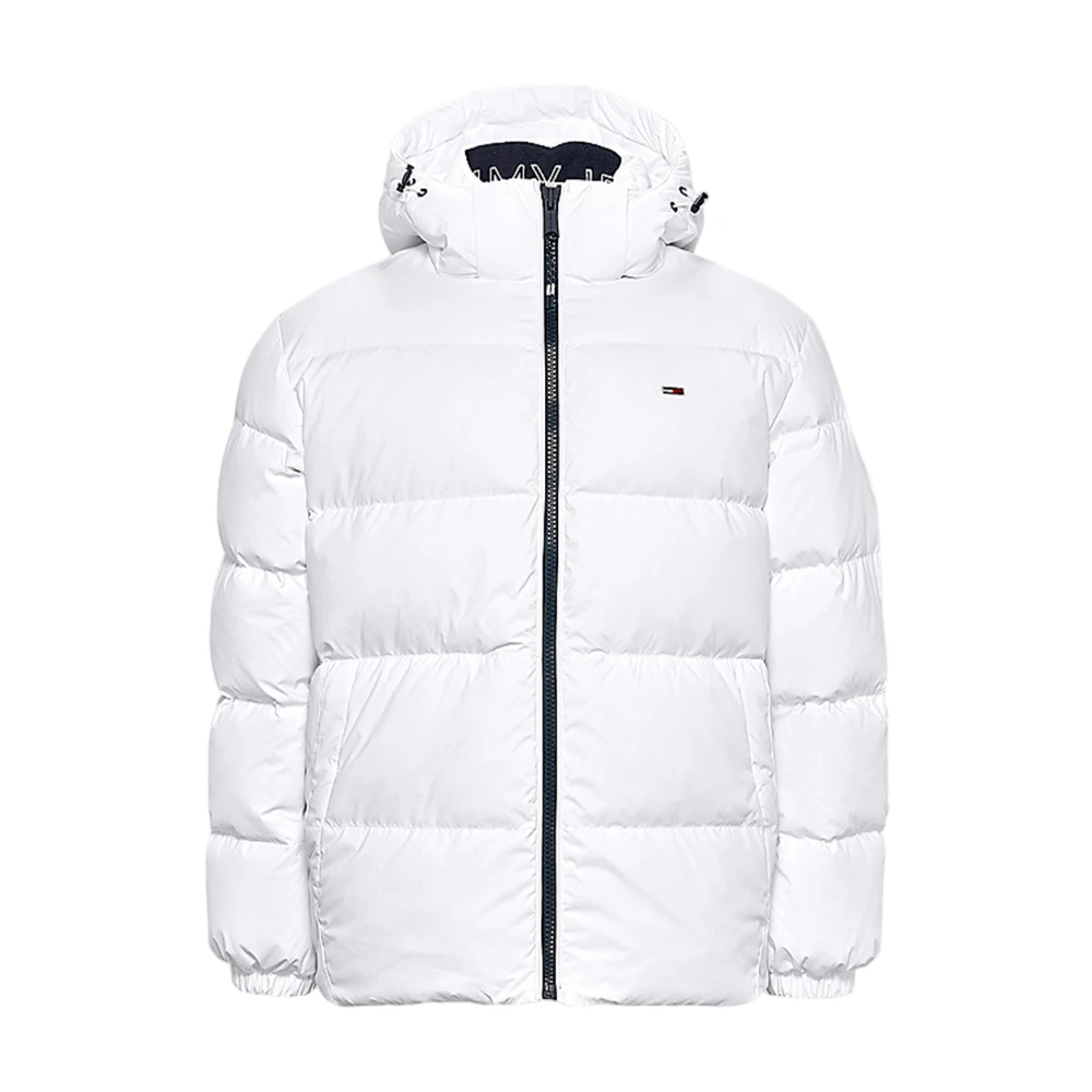 Tommy Hilfiger Korte donsjas met afneembare capuchon White Heren