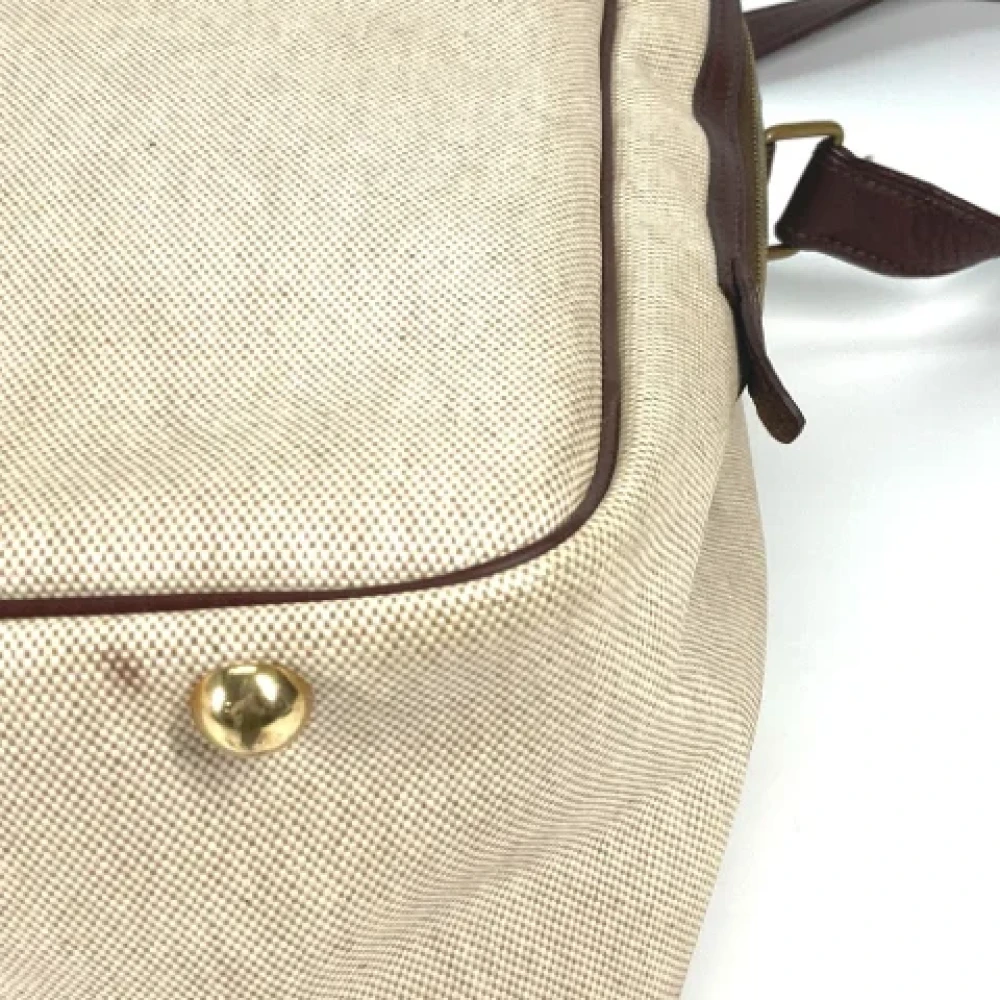 Hermès Vintage Pre-owned Fabric shoulder-bags Beige Dames
