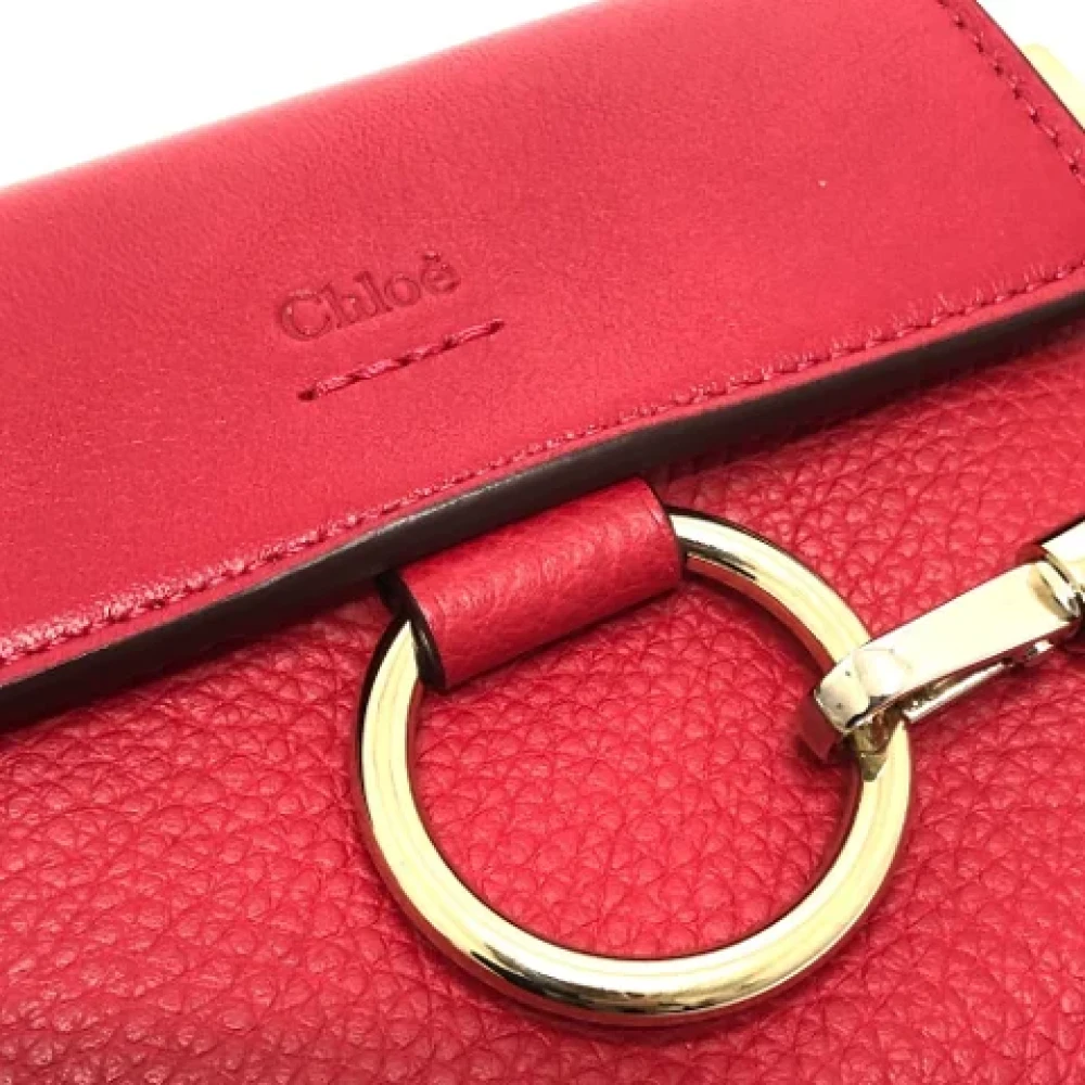 Chloé Pre-owned Leather wallets Red Dames