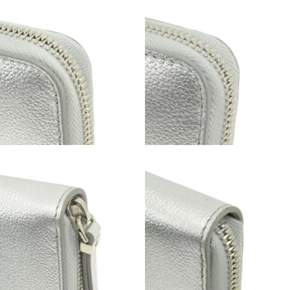 Jimmy Choo Pre-owned Leather wallets Gray Dames