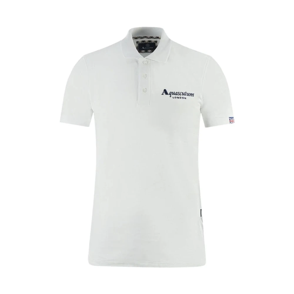 Aquascutum Elegant wit katoenen poloshirt White Heren