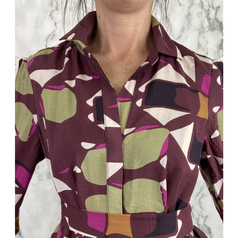 BA&SH Geprinte Overhemdjurk Multicolor Dames