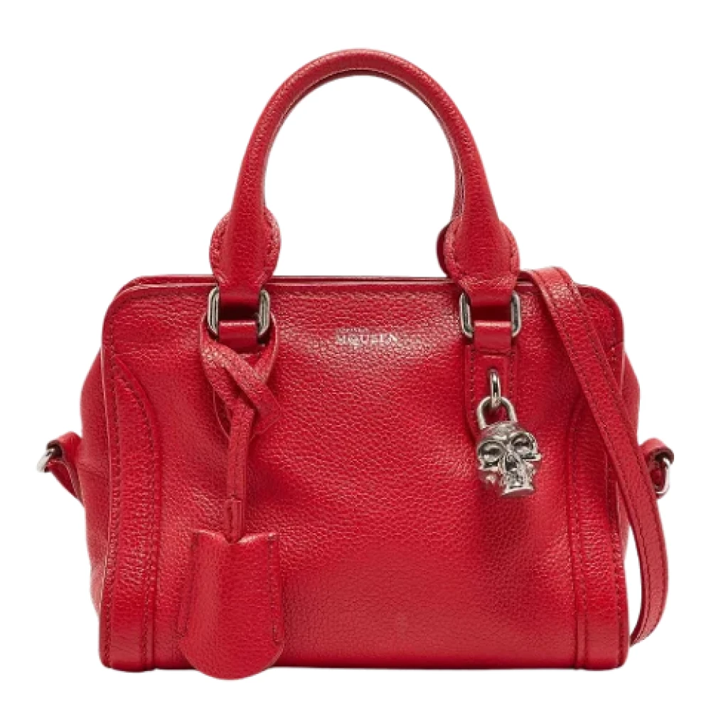 Alexander McQueen Pre-owned Leather handbags Red Dames