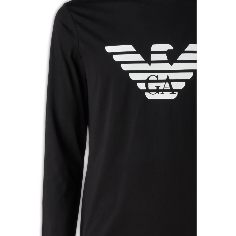 Emporio Armani Casual Katoenen T-Shirt voor Mannen Black Heren