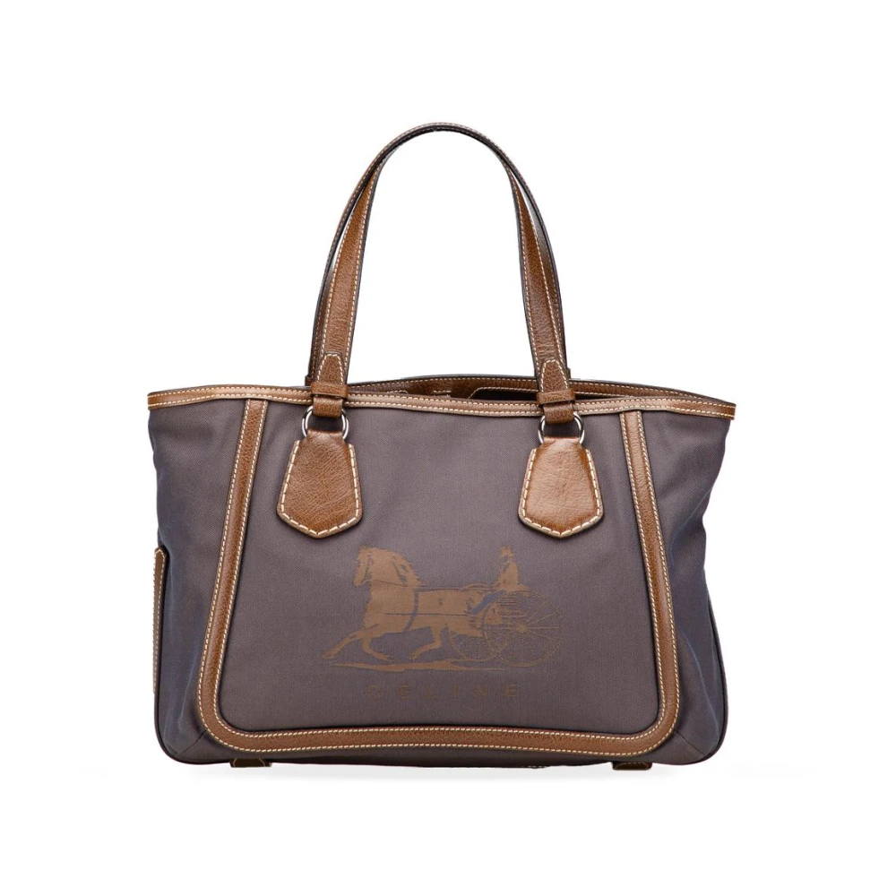 Celine Vintage Women's Brown Pre-Owned Canvas Tote Bag