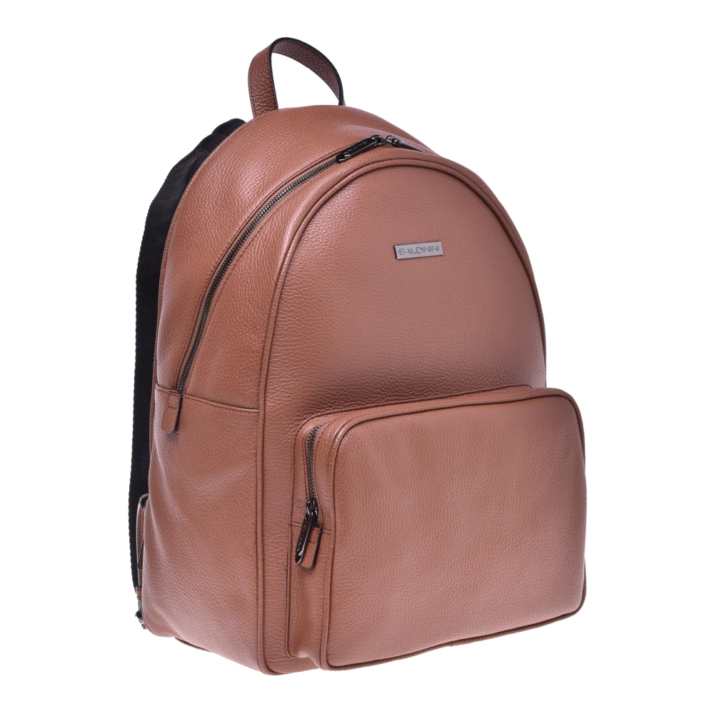Baldinini Backpack in tumbled leather Brown Heren