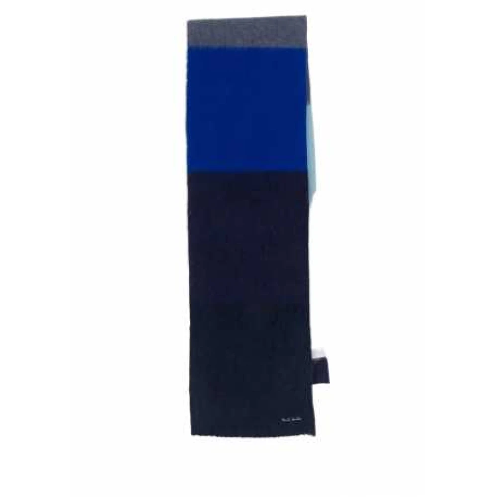 Paul Smith Graad Blauwe Dikke Sjaal Unisex Multicolor Unisex
