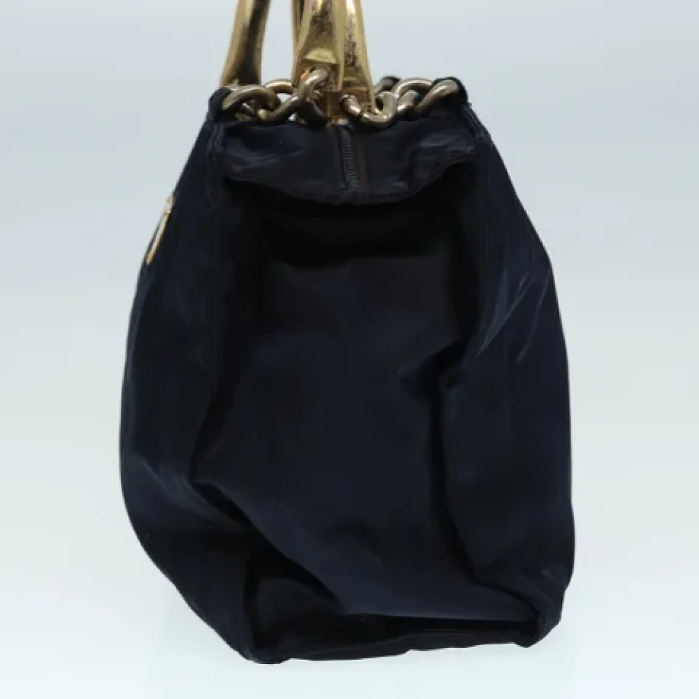 Prada Vintage Pre-owned Nylon handbags Blue Dames