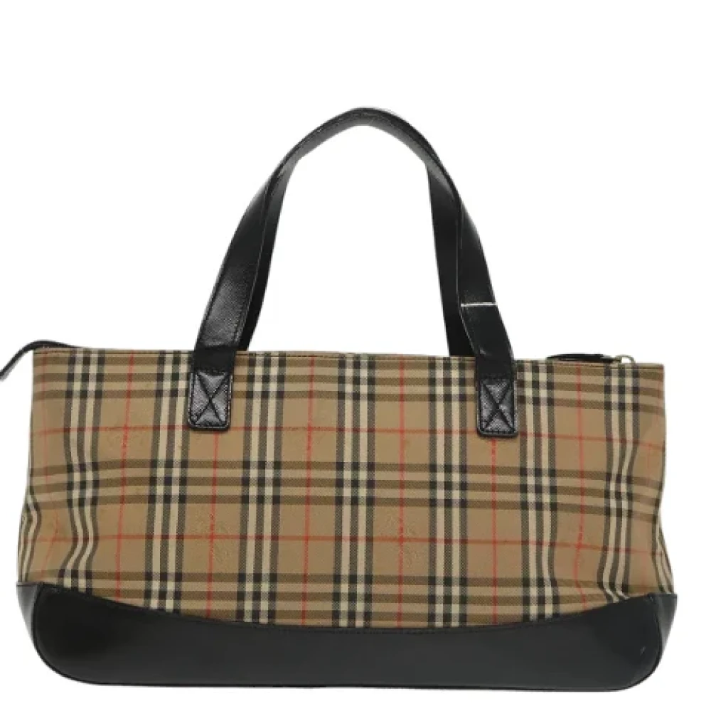 Burberry Vintage Pre-owned Canvas handbags Beige Dames