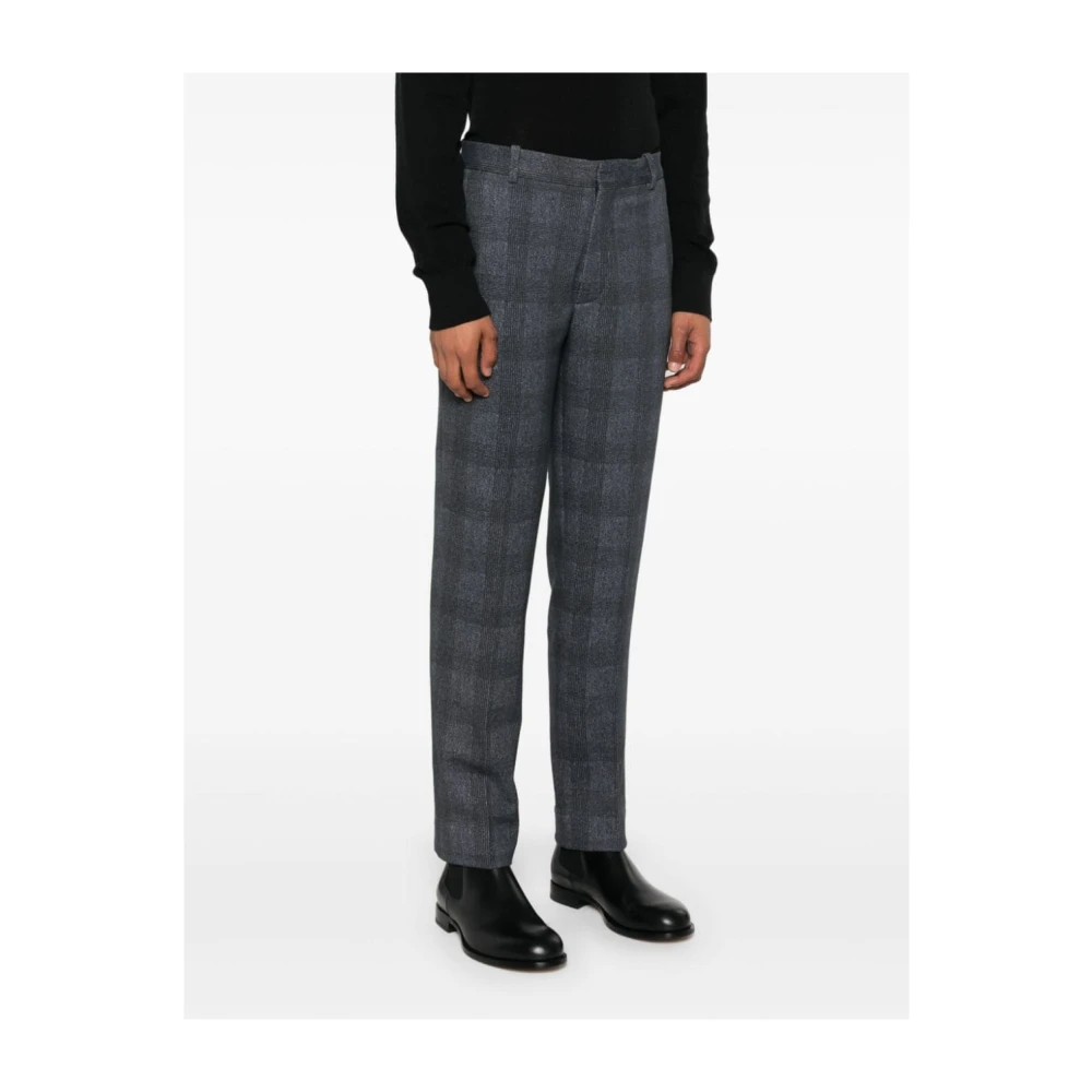 Circolo 1901 Blauw Geruite Fleece Broek Blue Heren