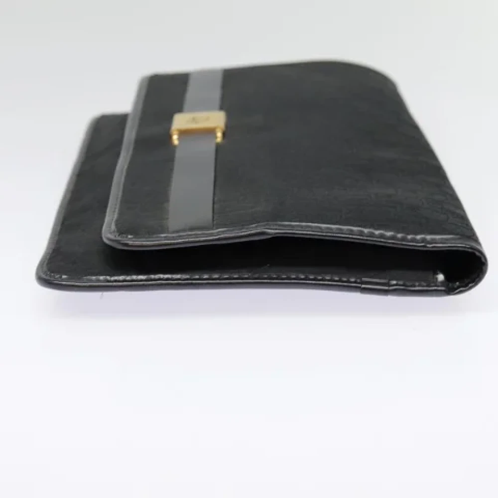 Dior Vintage Pre-owned Canvas clutches Black Dames