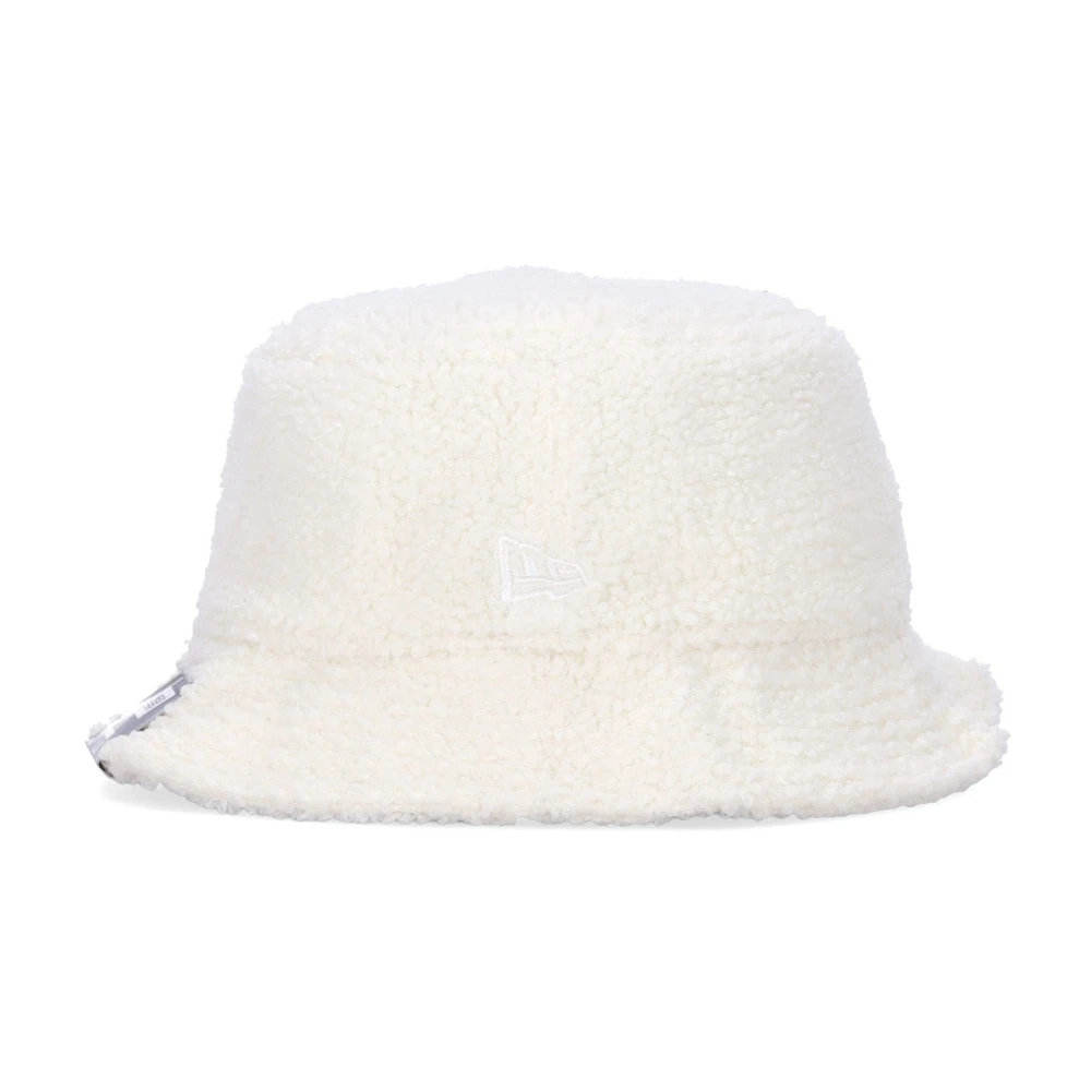 New Era Unisex White Sherpa Bucket Light Cream Women's Hat - Accessories - L - Accessories