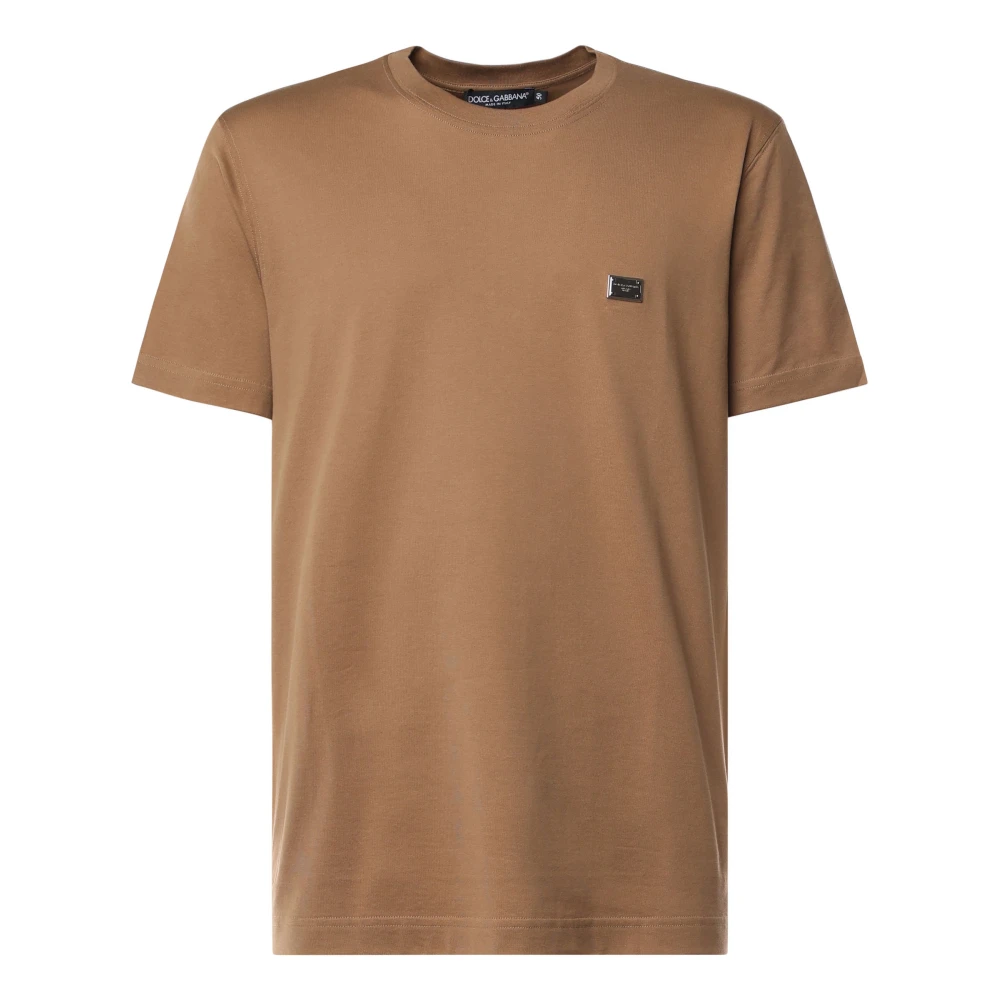 Dolce & Gabbana Bruine Smocked T-shirts en Polos Brown Heren