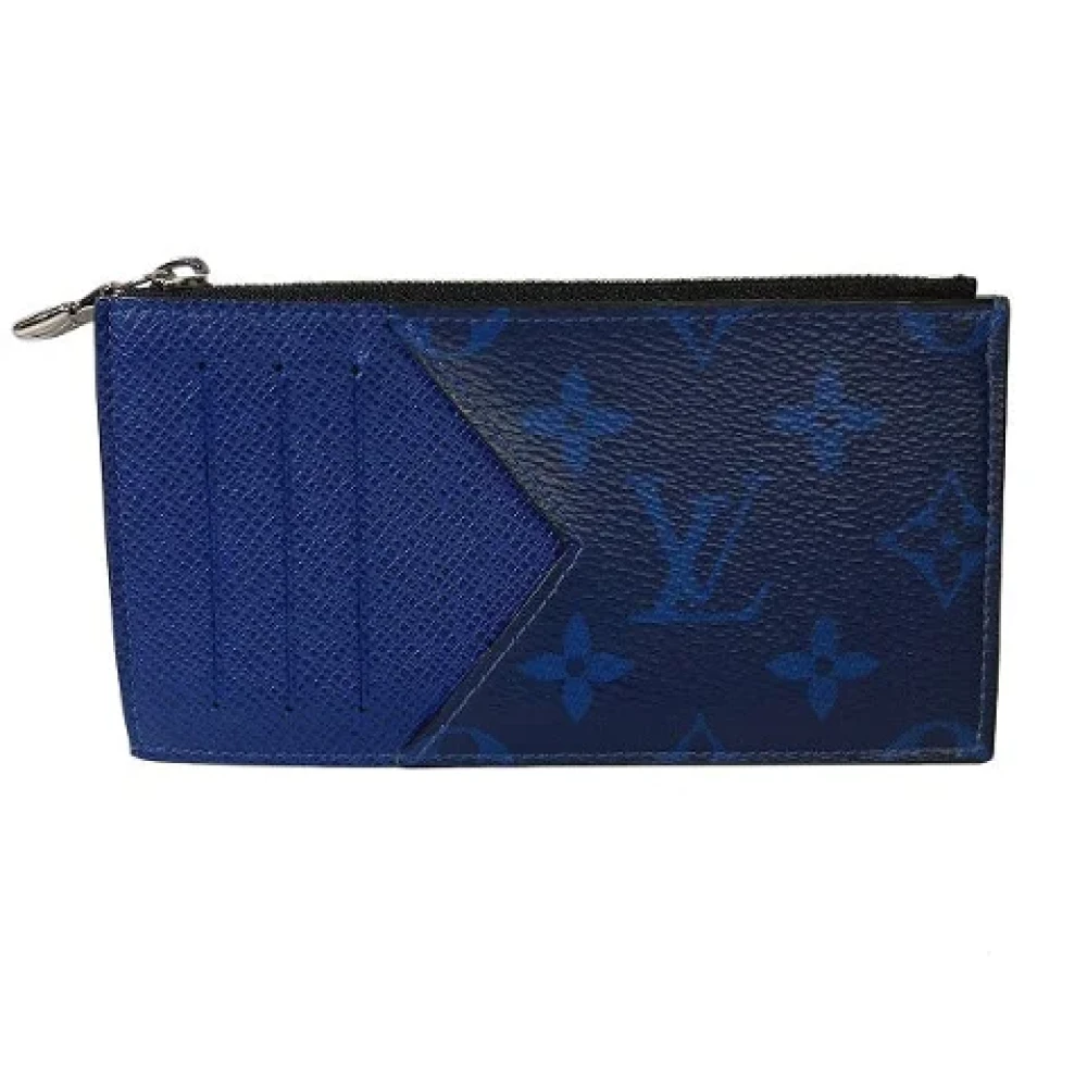 Louis Vuitton Vintage Pre-owned Leather wallets Blue Heren