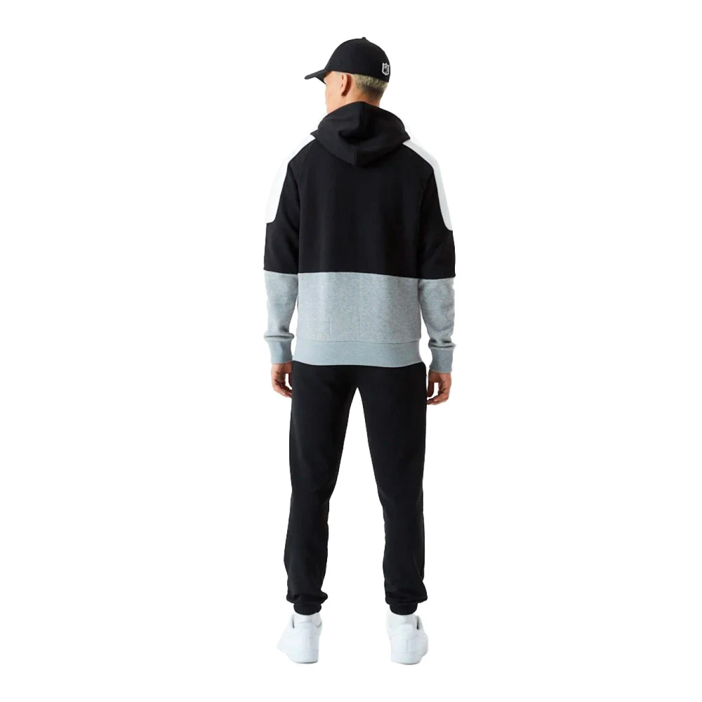 new era Zwarte Raiders Contrast Panel Hoodie Black Heren
