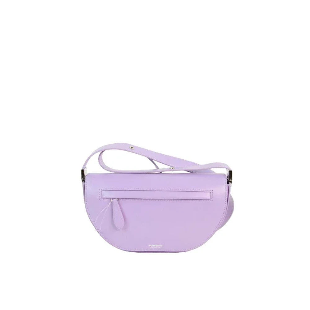 Burberry Vintage Pre-owned Leather shoulder-bags Purple Dames