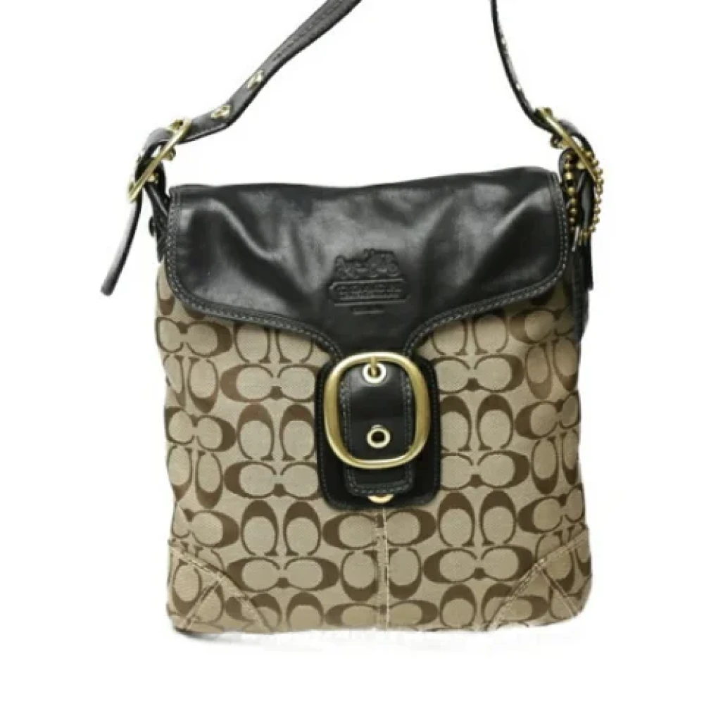 Coach Pre-owned Fabric shoulder-bags Beige Dames