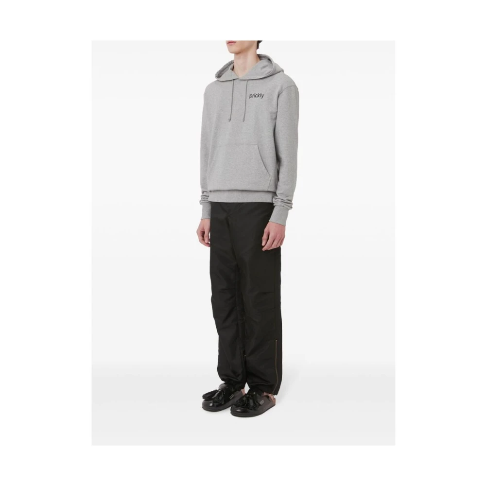 JW Anderson Grafische Print Hoodie Gray Heren